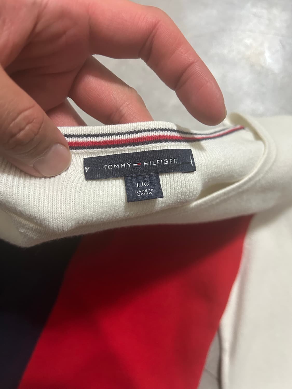 타미 걸즈  컬러블록   빈티지 코튼 니트  55size  상품이미지4