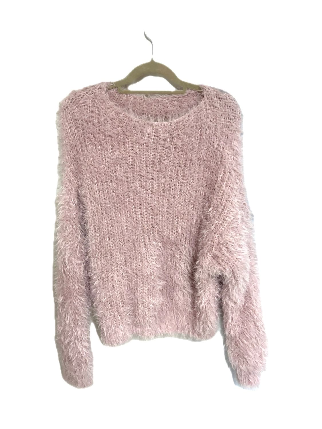 핑크 뽀글이 니트 /달천깔걸리스나계히메갸루모리걸로걀라떼갸루 상품이미지2