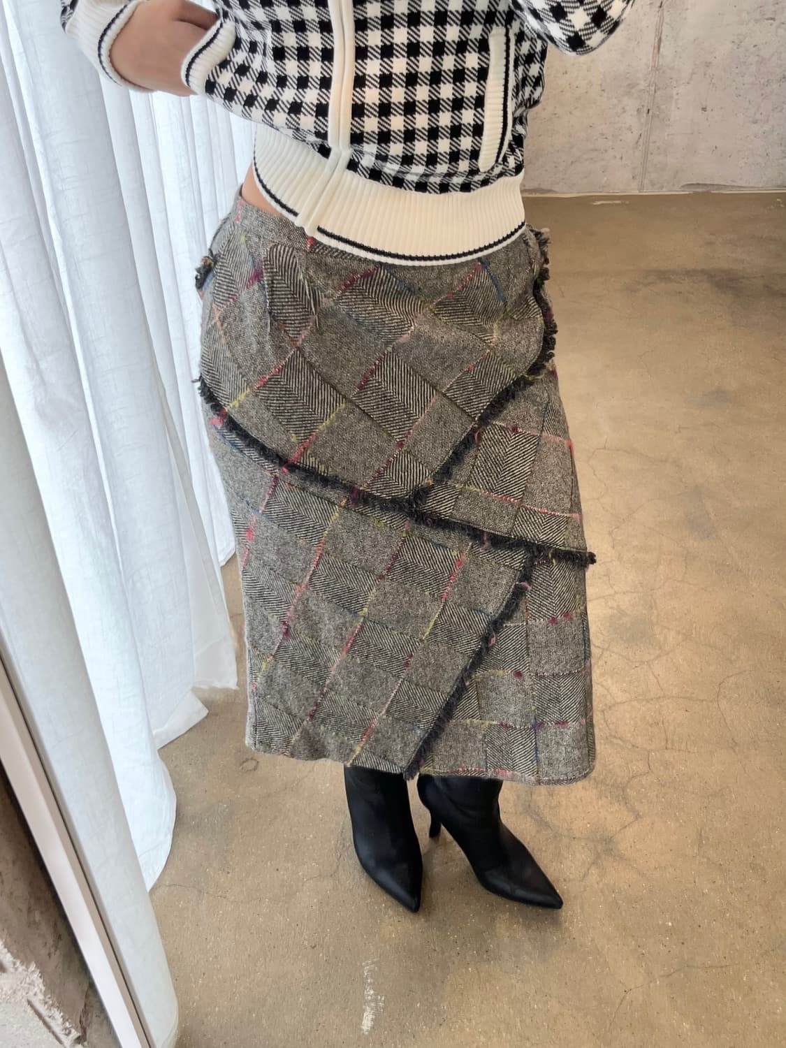 SENSOUNICO 트위드 스커트  상품이미지2