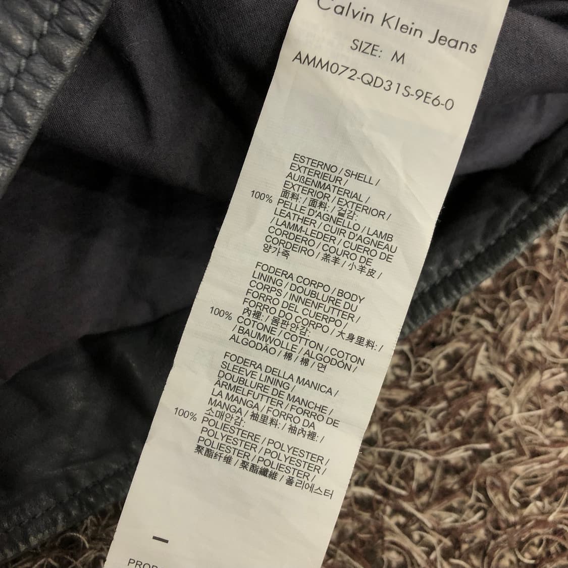 캘빈클라인 양가죽 바이커 레더 가죽 라이더 자켓 상품이미지7