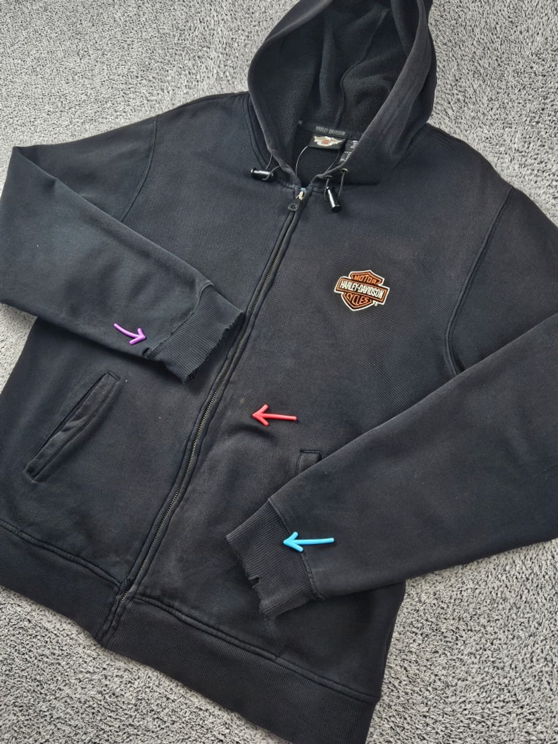 할리데이비슨 V-TWIN POWER 스웻 후드집업 ( L )/ 11316 상품이미지6