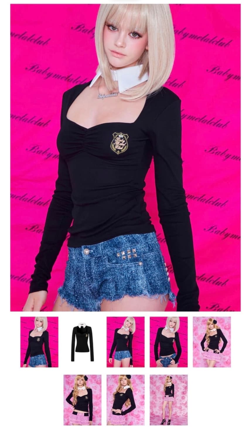 베이비메탈클럽 챠미 카라탑 블랙 상품이미지2