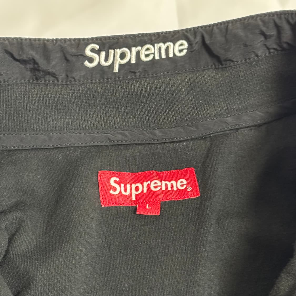 [L] 슈프림 파이핑 트랙자켓 블랙 상품이미지6