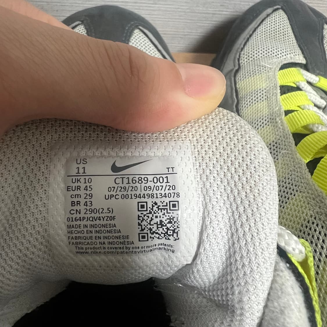 나이키 에어맥스 95 OG 네온 옐로우 상품이미지5