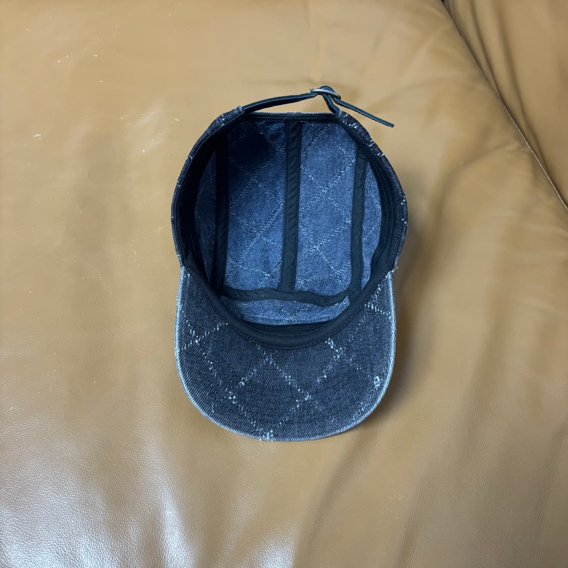 슈프림 캠프캡 모자 박스로고 23FW 펀치드 데님 블랙 상품이미지6