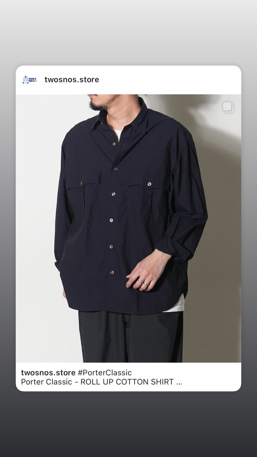 Porter Classic - ROLL UP COTTON SHIRT 상품이미지6