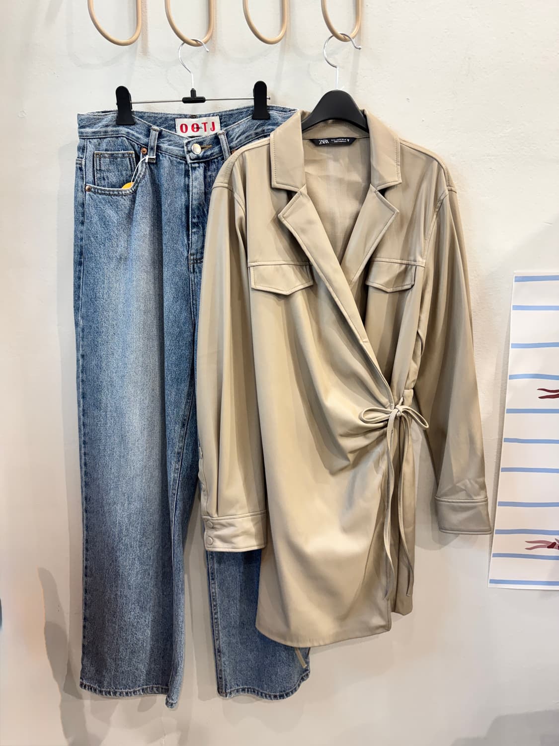 zara 페이크레더 랩 원피스 상품이미지1