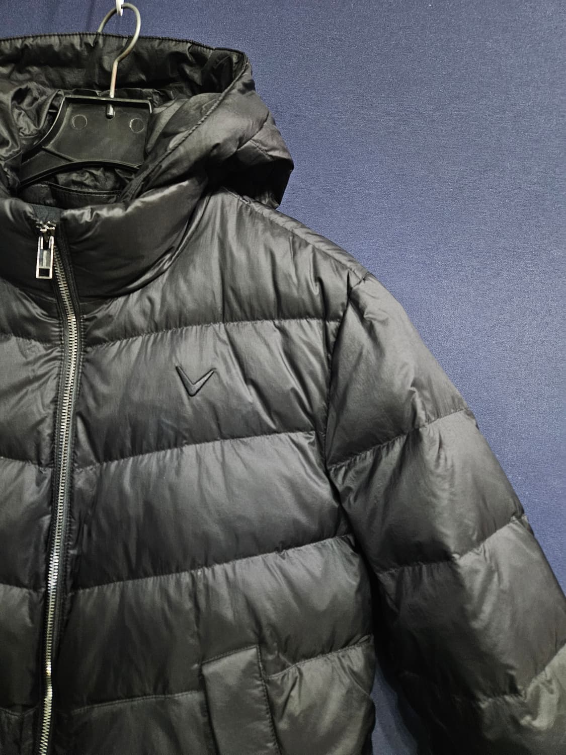 캘러웨이 블랙컬러 남성 100 골프 구스다운 후드패딩  상품이미지4