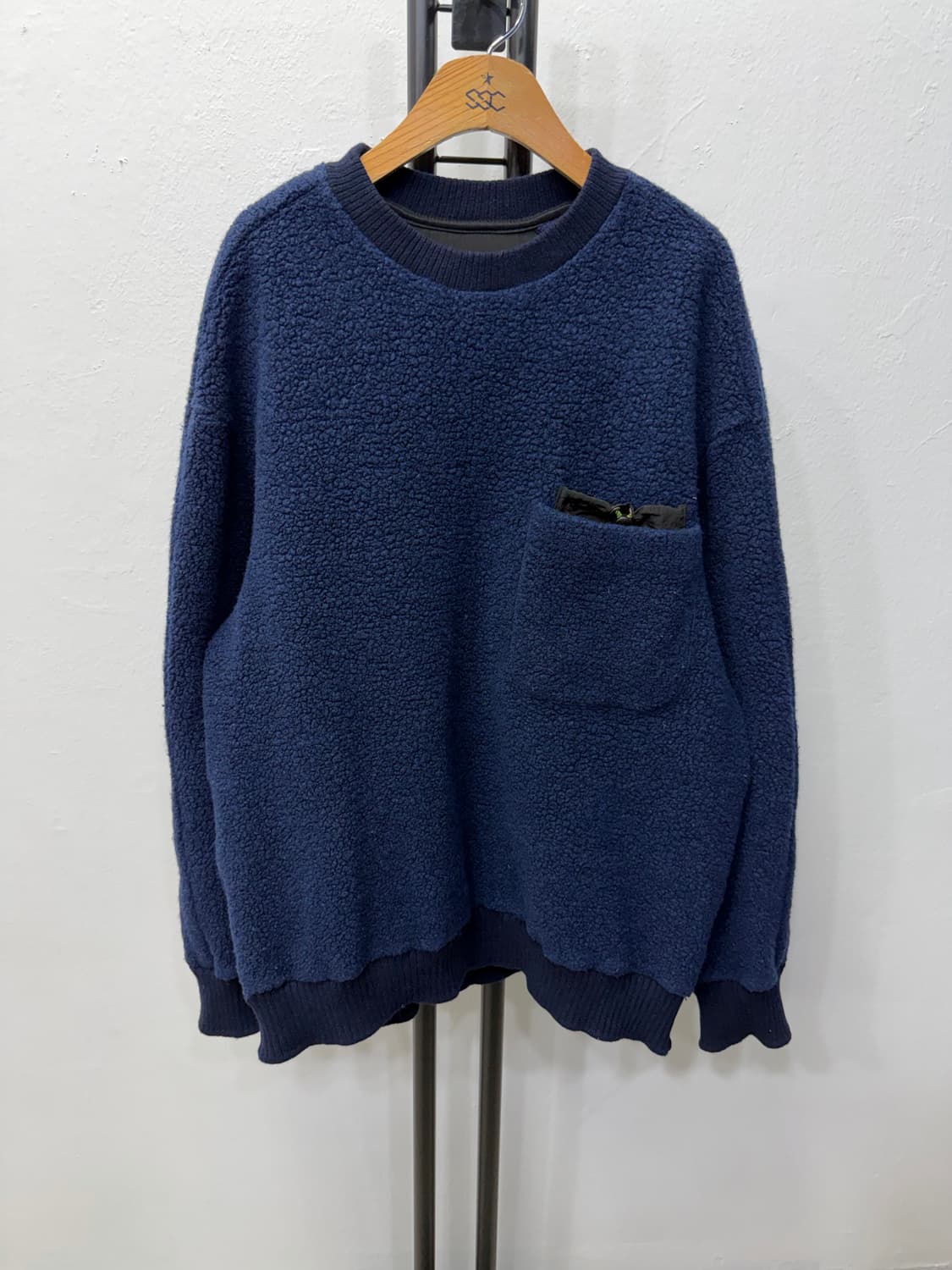 정품) 타임옴므 20ss 플리스 포켓 맨투맨 100 상품이미지1