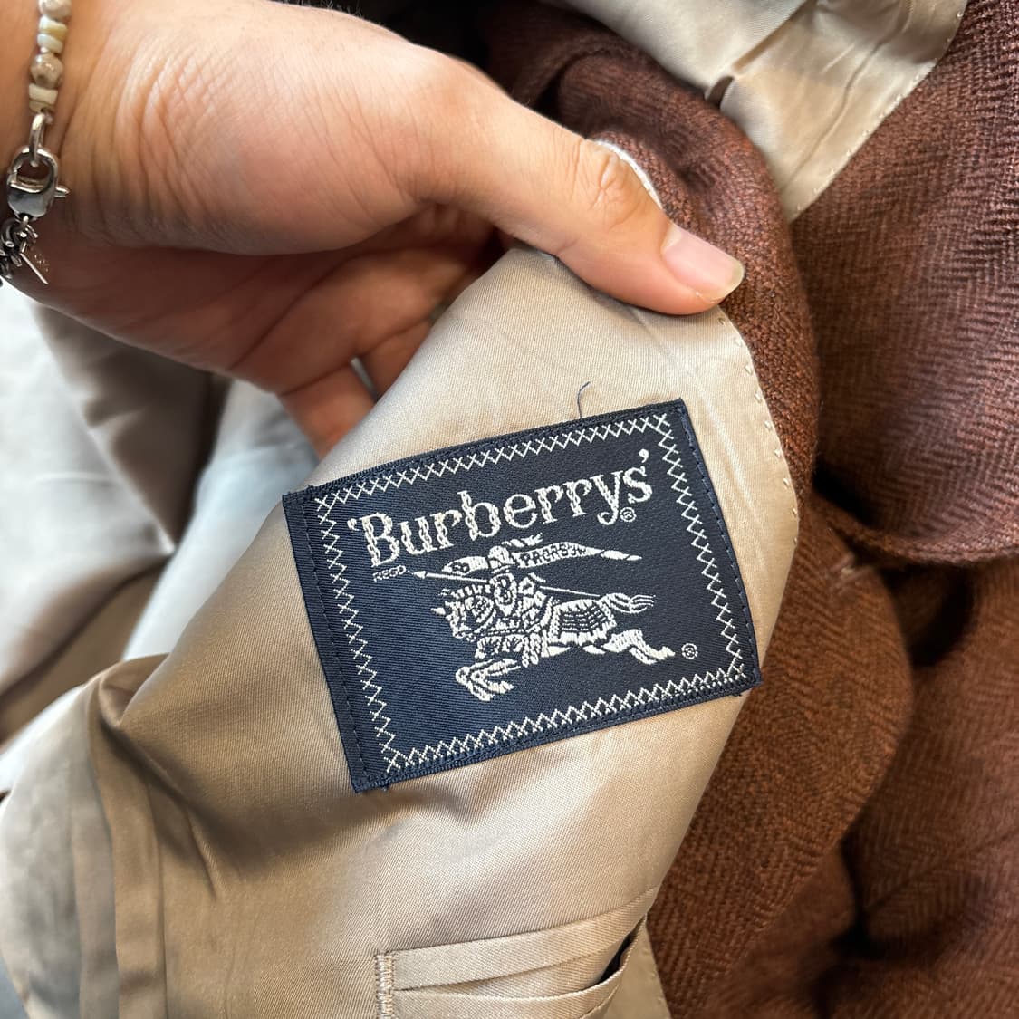 버버리 정품 브라운 울 블레이저 자켓  상품이미지7