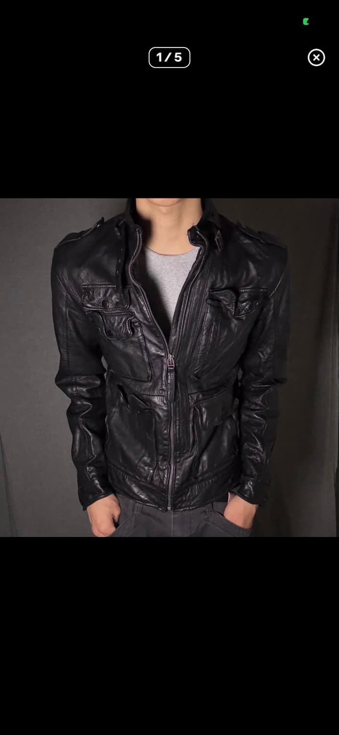 lamb skin pocket leather jacket 상품이미지1