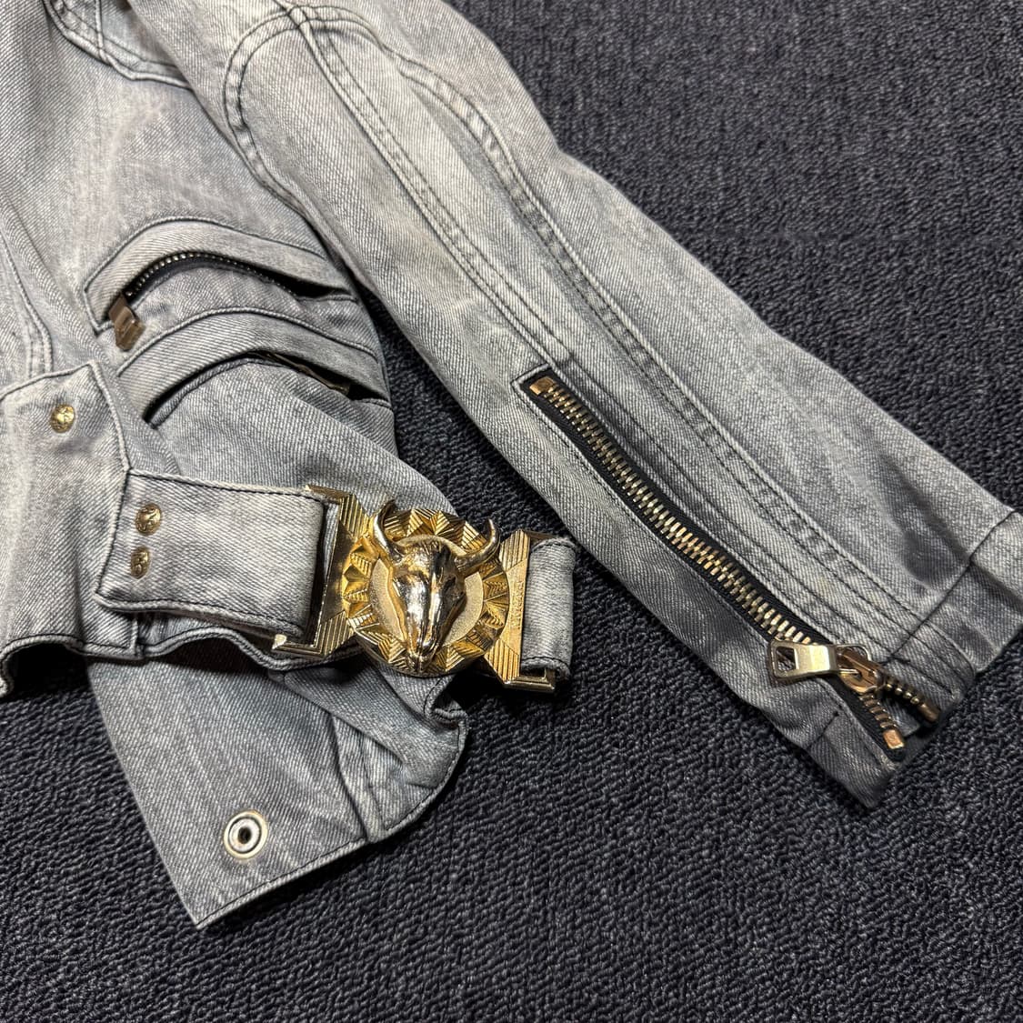 BALMAIN 발망 산다라박 데님 바이커 자켓 상품이미지8