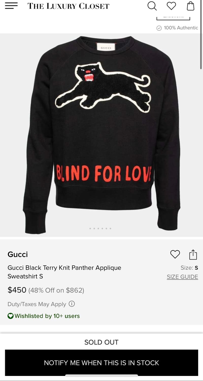 Gucci 구찌 Blind for love 스웻셔츠 상품이미지4