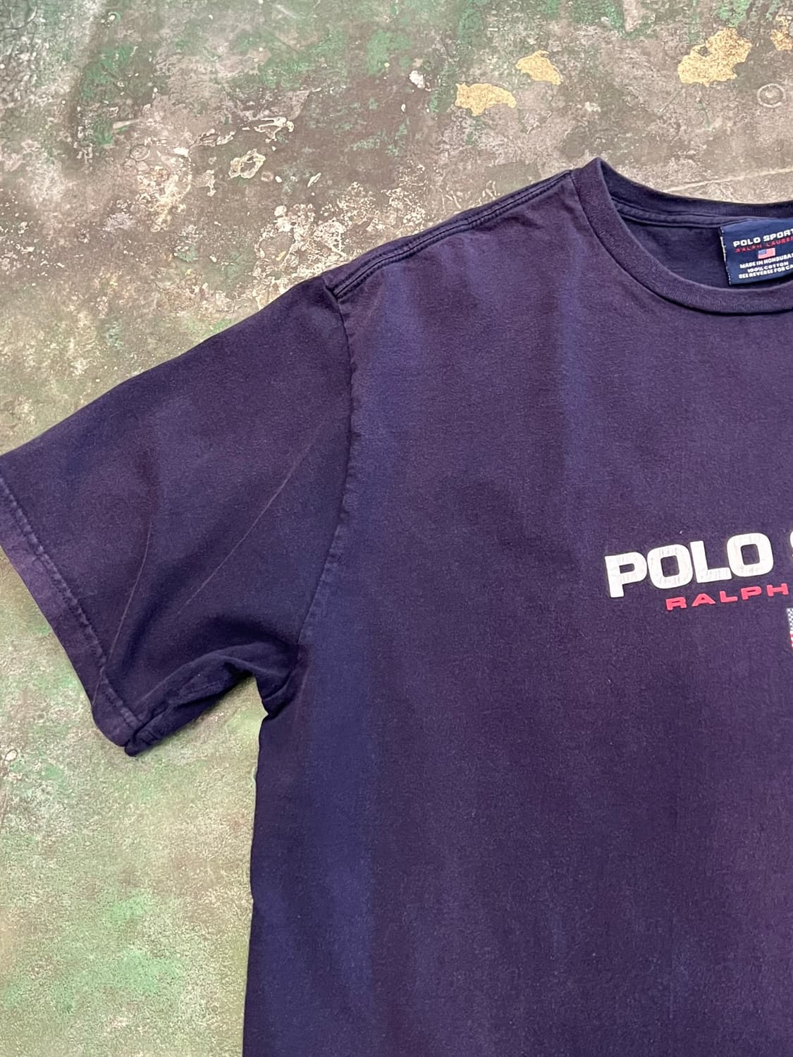 [XL] 폴로 스포츠 랄프로렌 로고 USA 네이비 반팔 티셔츠 상품이미지3
