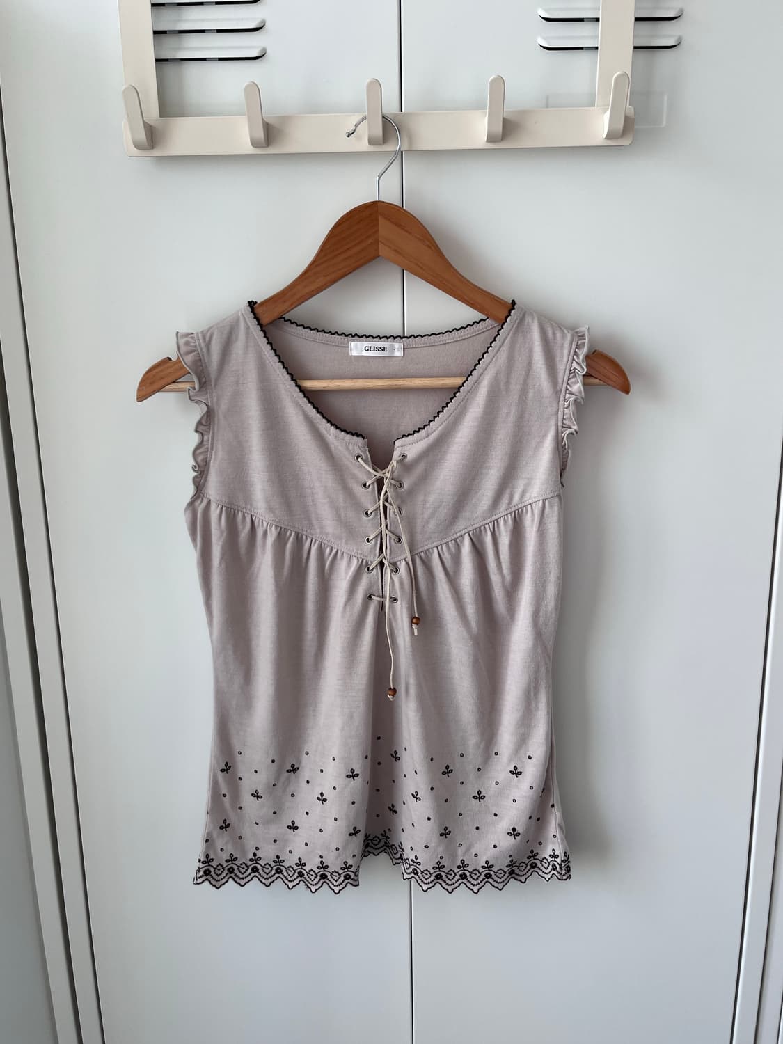 Glisse 자수 프릴 슬리브리스 상품이미지8