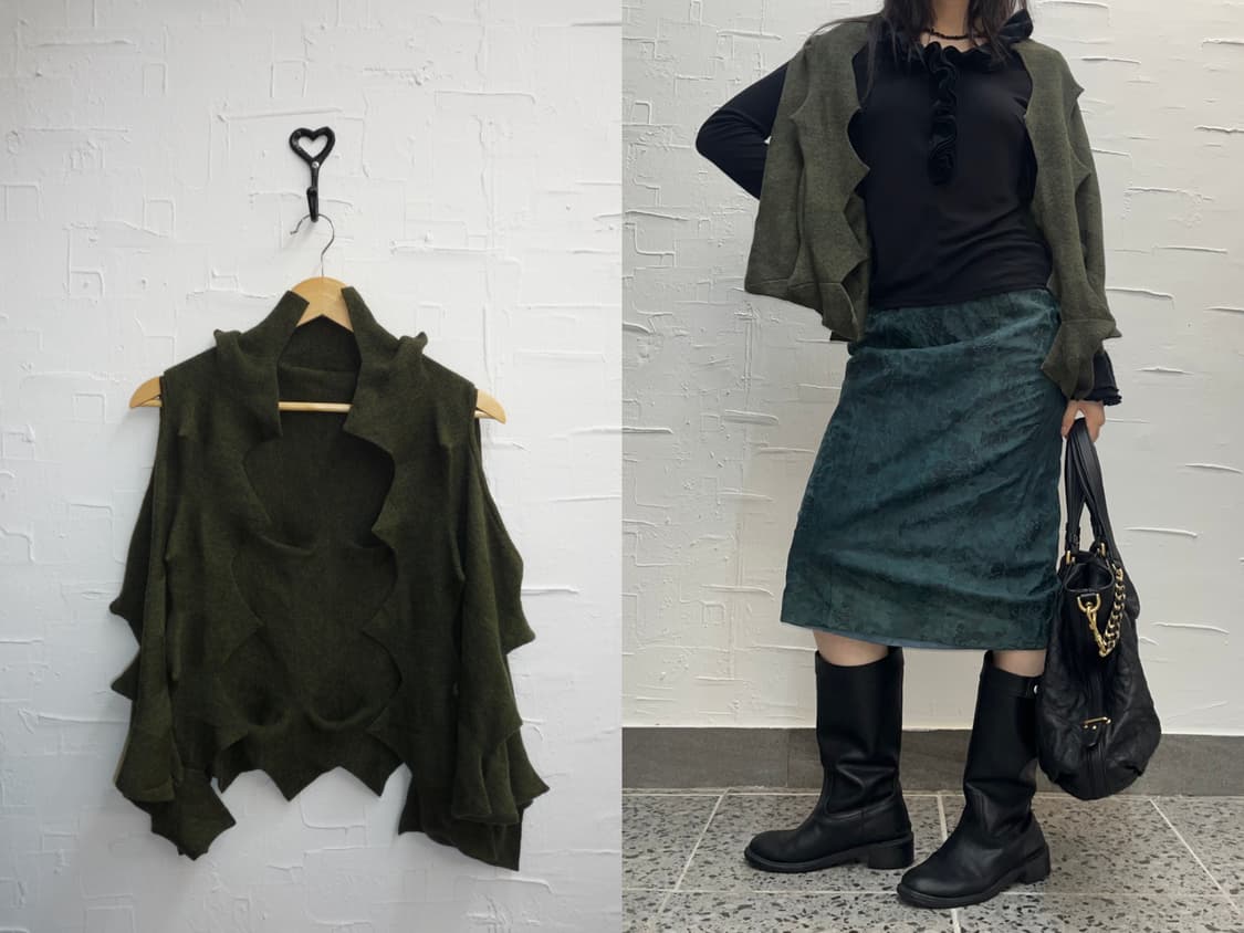 khaki horn vest 상품이미지1