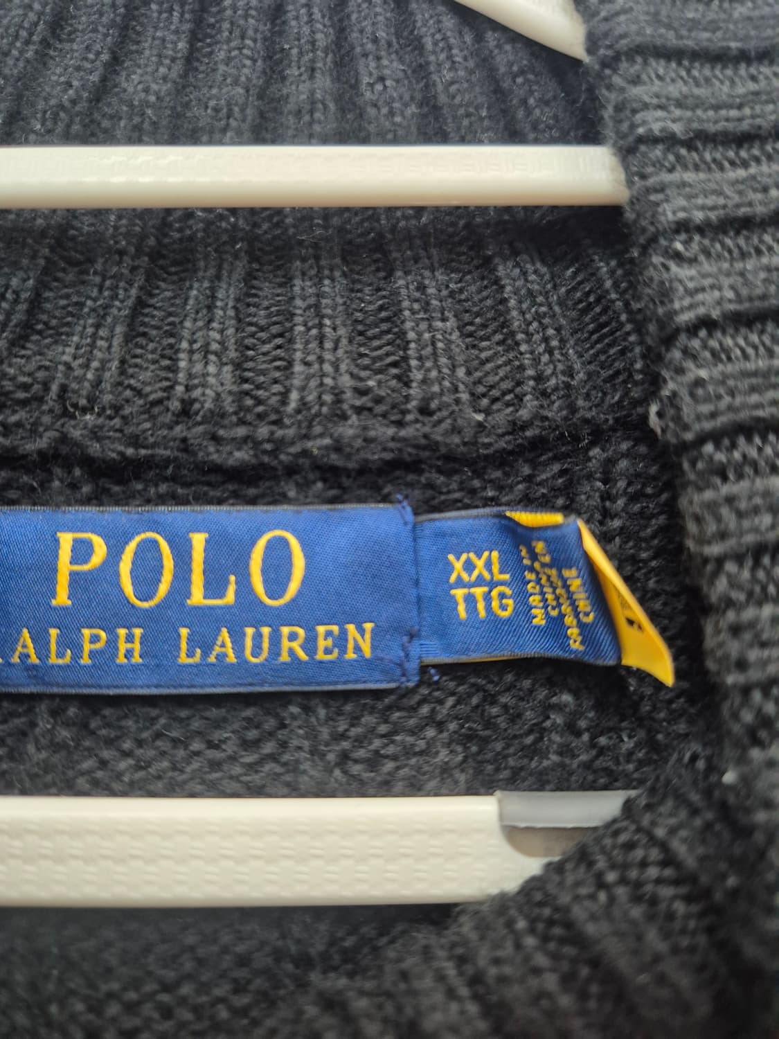 폴로 신형  블랙 니트 집업 가디건 / 2XL (정품) 상품이미지4