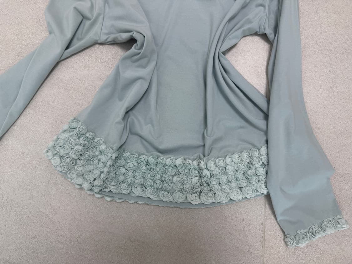 mint floral T 민트 카멜리아 레이스 티 플라워 상품이미지2