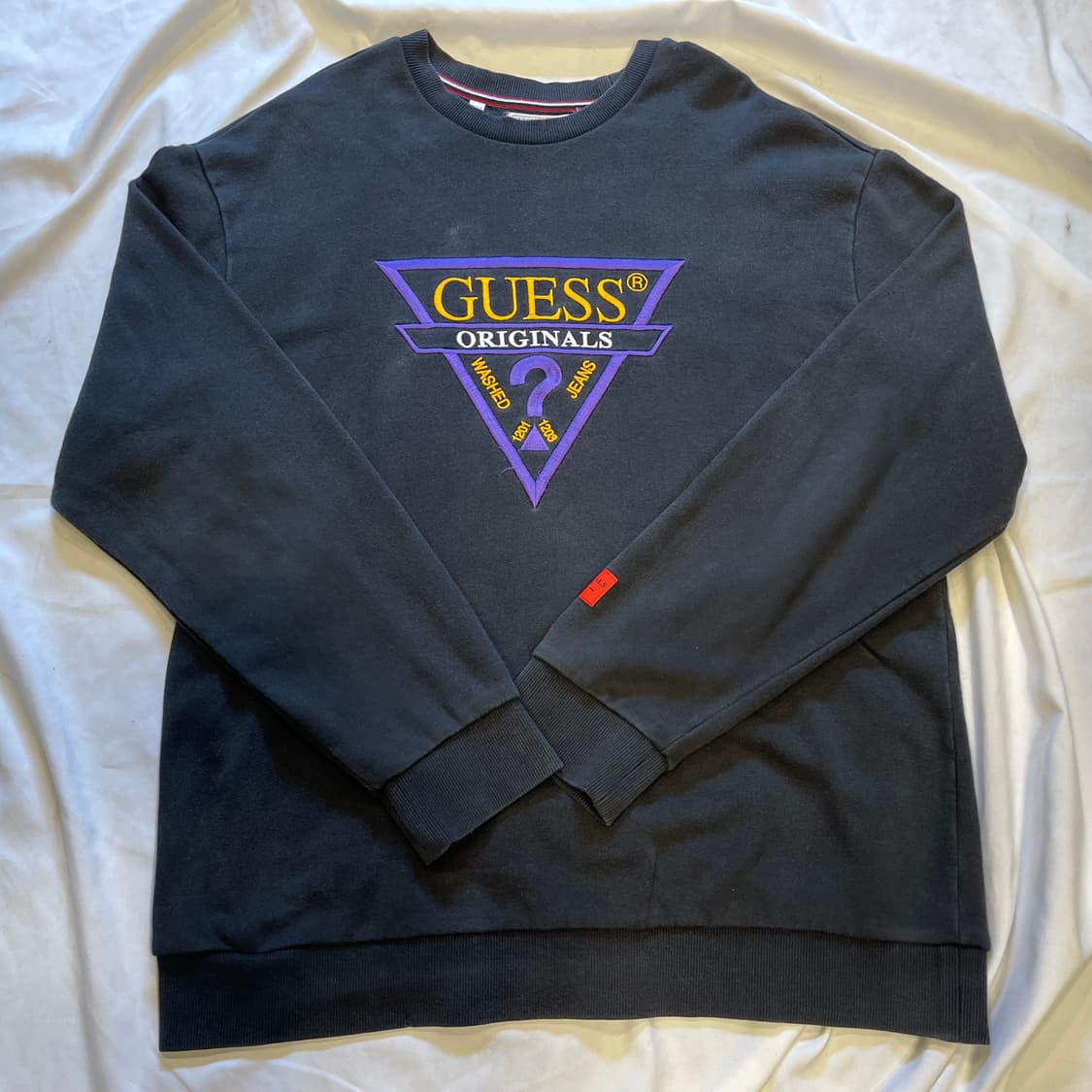 게스 오리지널 퍼플라벨 물음표 맨투맨 XL 상품이미지1