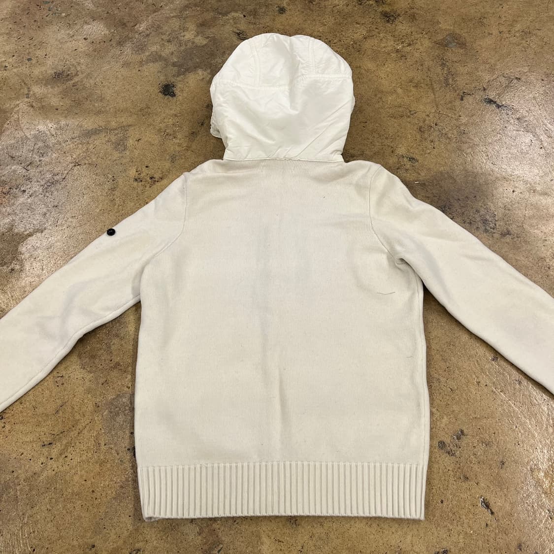 [정품/M] 스톤아일랜드 후드 니트 가디건 아이보리 b18 상품이미지4