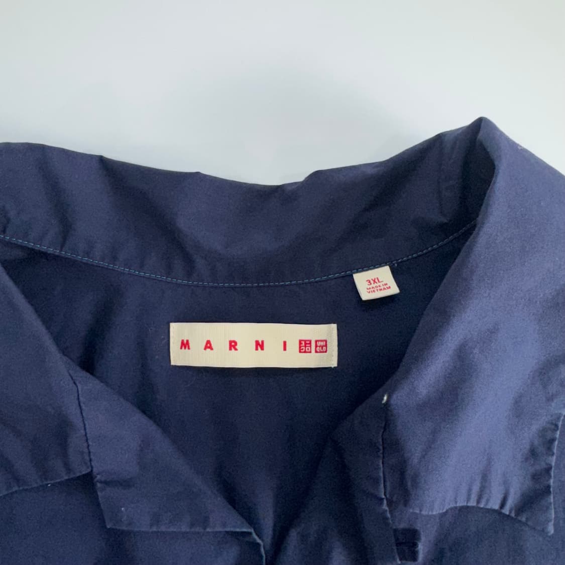 Marni 유니클로X마르니 네이비 스티치 반팔 셔츠 상품이미지5