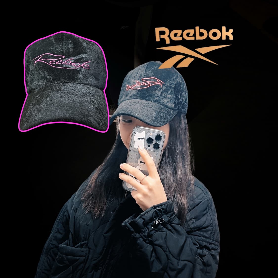 𝚁𝙴𝙴𝙱𝙾𝙺 리복 벨루어 빈티지 볼캡 상품이미지3