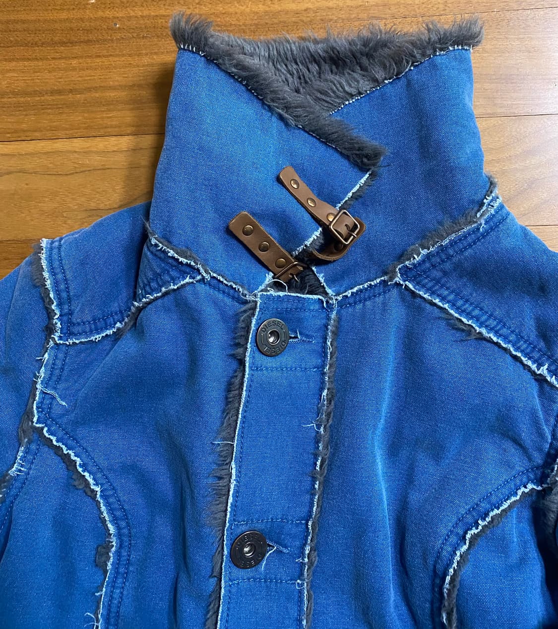 Diesel 그레이퍼 블루 롱코트 상품이미지7