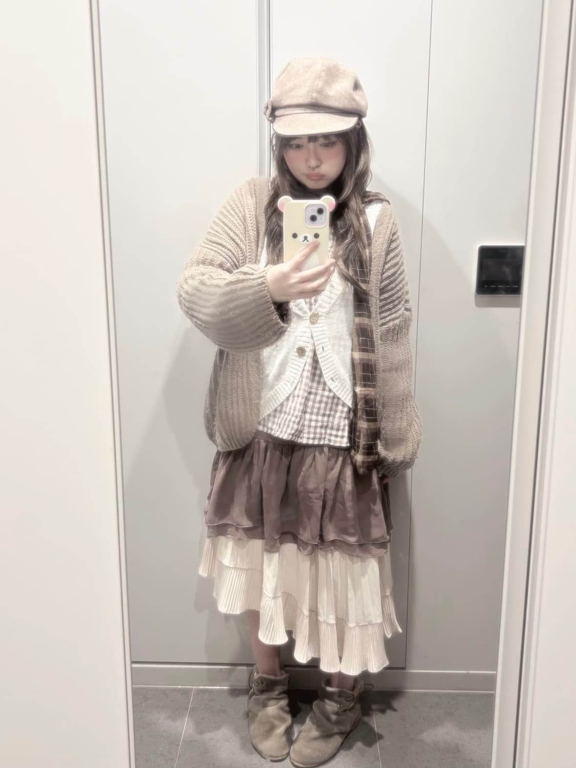 빈티지 코코아라떼 모리걸 코디 세트 하구미 사와코 너드  상품이미지2