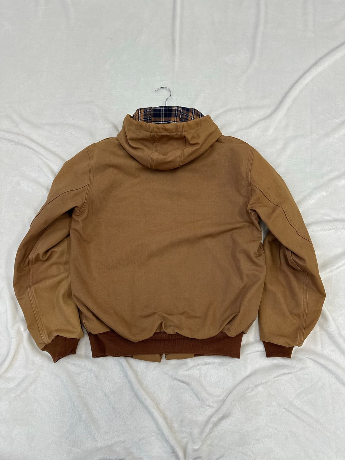 (M)칼하트 USA 안감 체크 액티브 덕 자켓 J133 BRN 상품이미지8