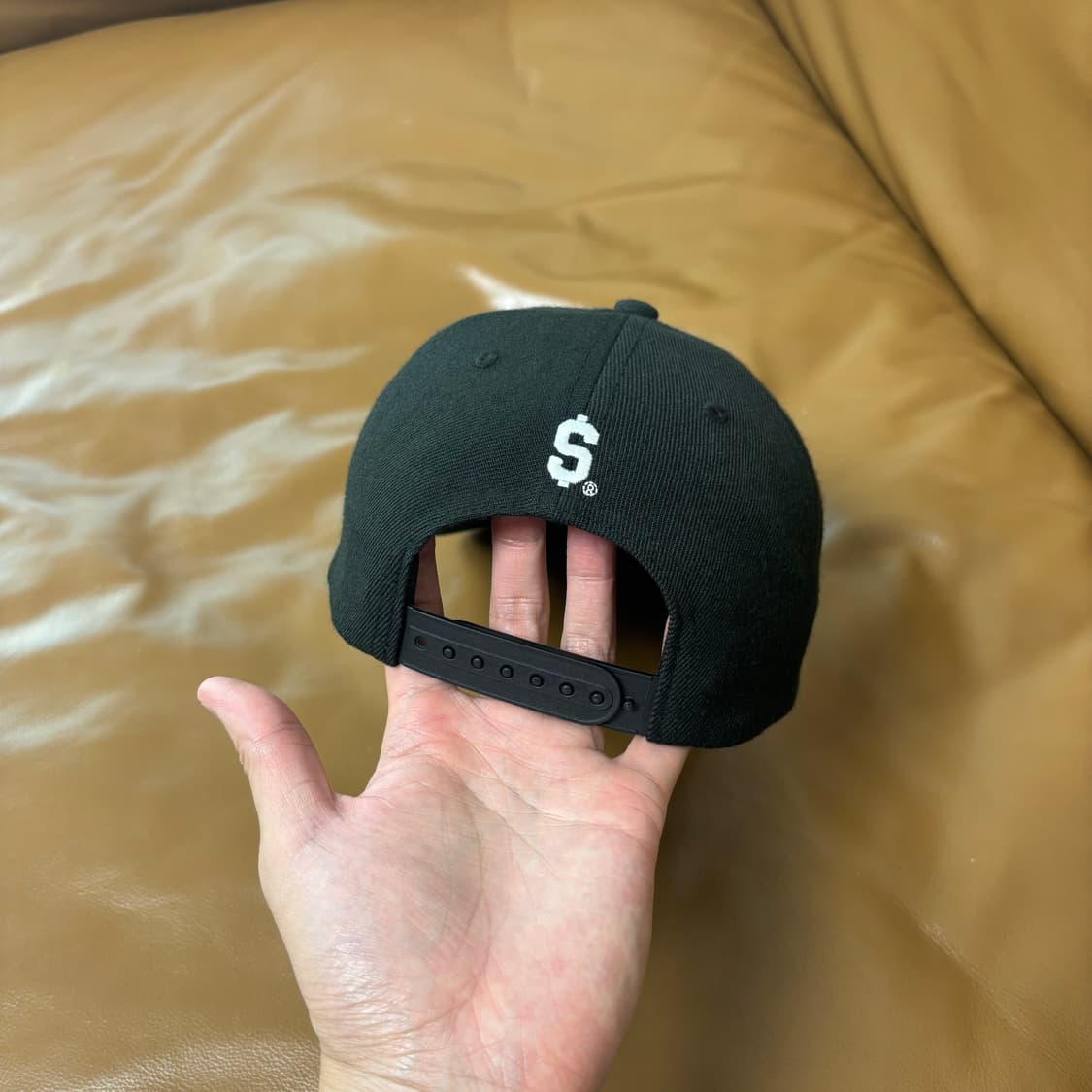 Supreme 슈프림 블랙 6패널 볼캡 모자 (Washed Black) 상품이미지7