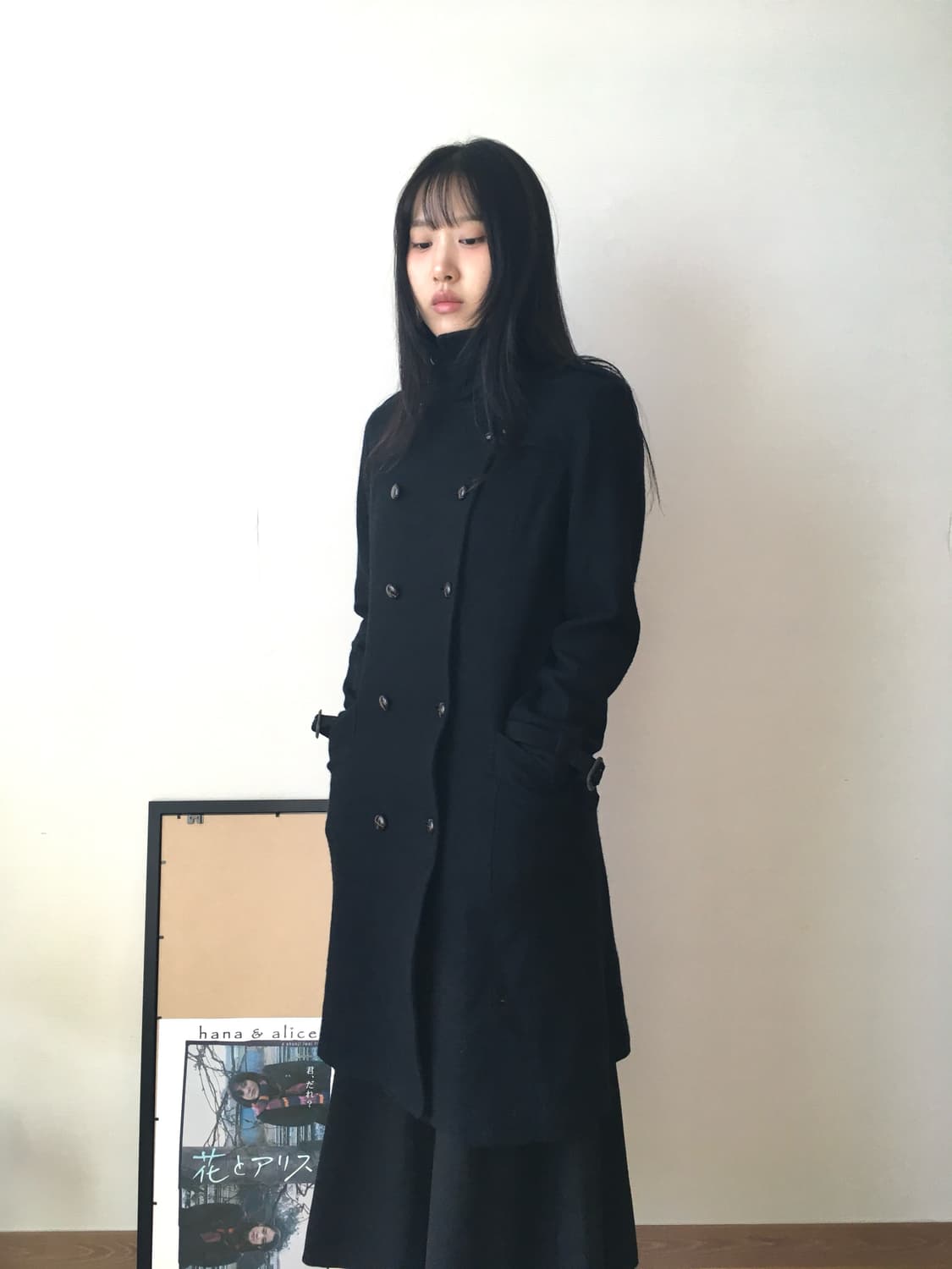 빈티지 더블 하이넥 롱코트 상품이미지4