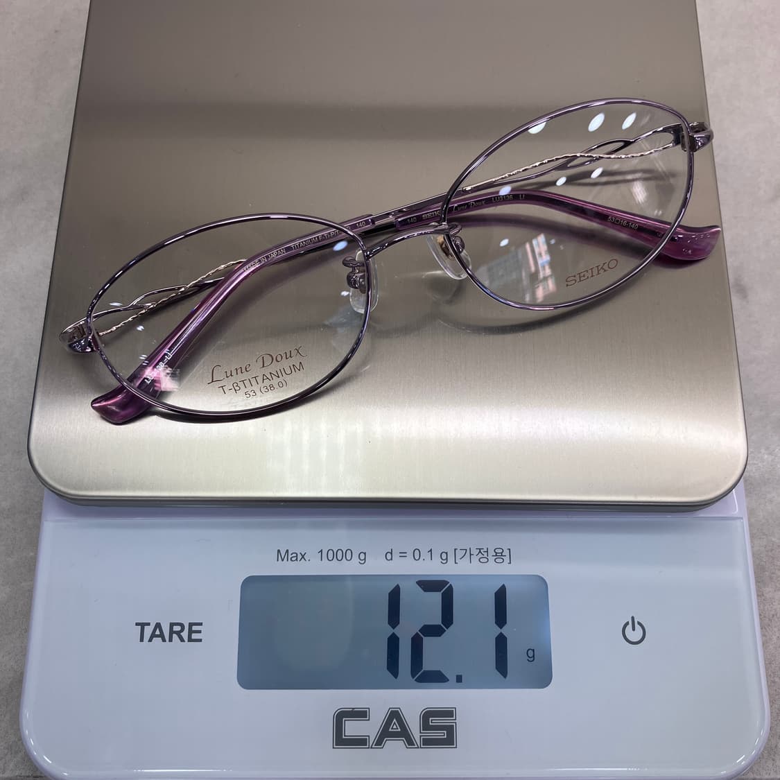C81 세이코 SEIKO 빈티지 라일락 오벌 B-Titan 메탈테 안경 상품이미지8