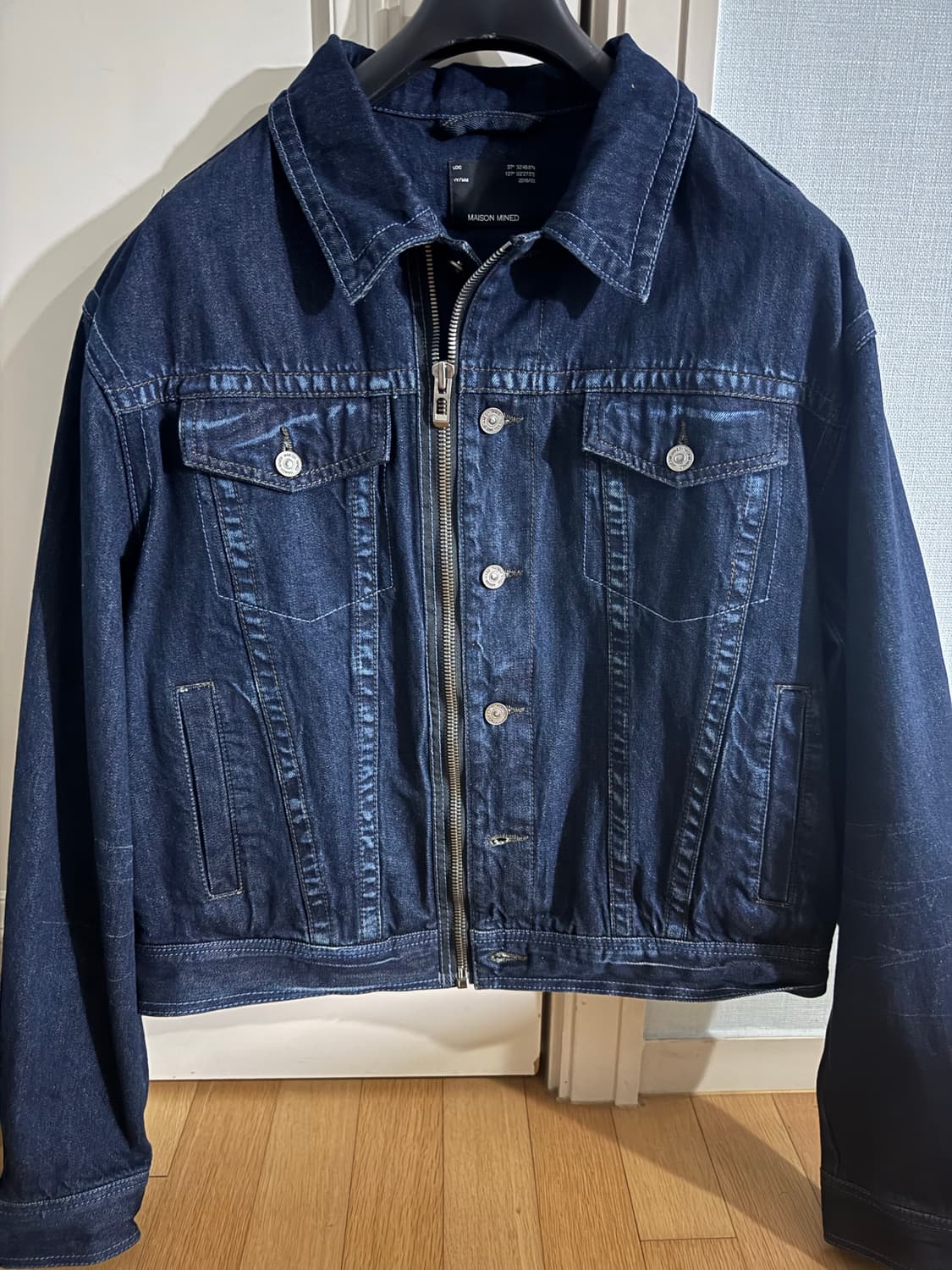 메종 미네드 ONE SIDE ZIPPER DENIM JACKET D/IN 상품이미지3