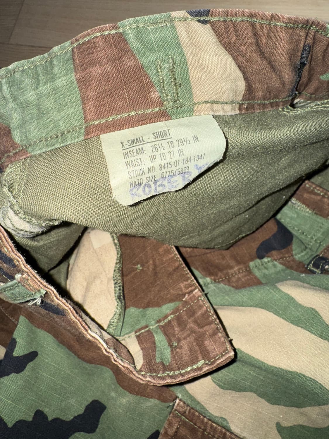 밀리터리 카모팬츠 | 미국 빈티지 | 현지 구매 상품이미지3