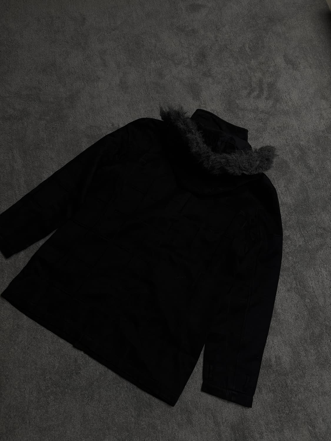 Vintage V-kei Punk fur hood parka 상품이미지6