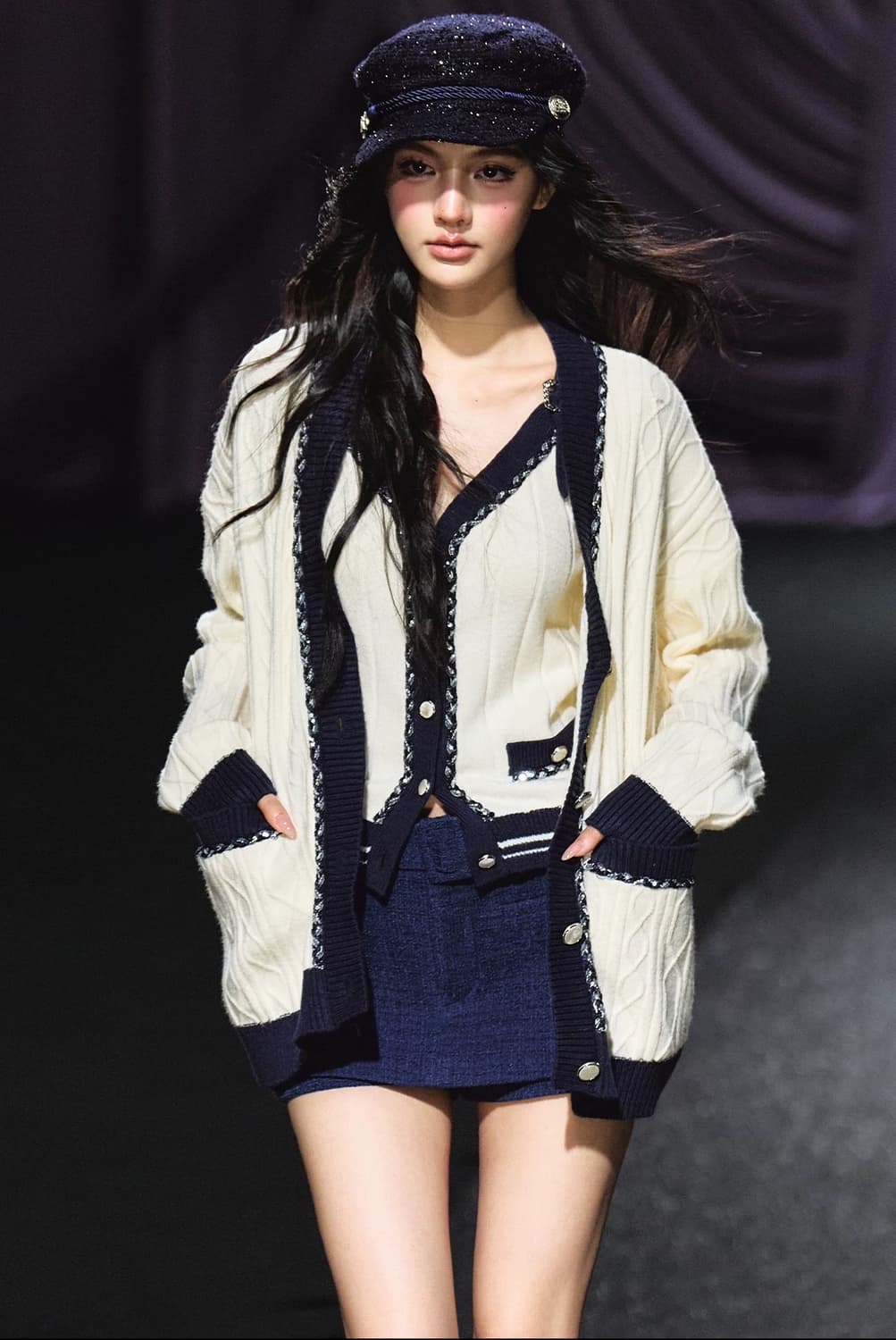 AGAM 니트가디건+니트나시탑(S사이즈) 상품이미지1