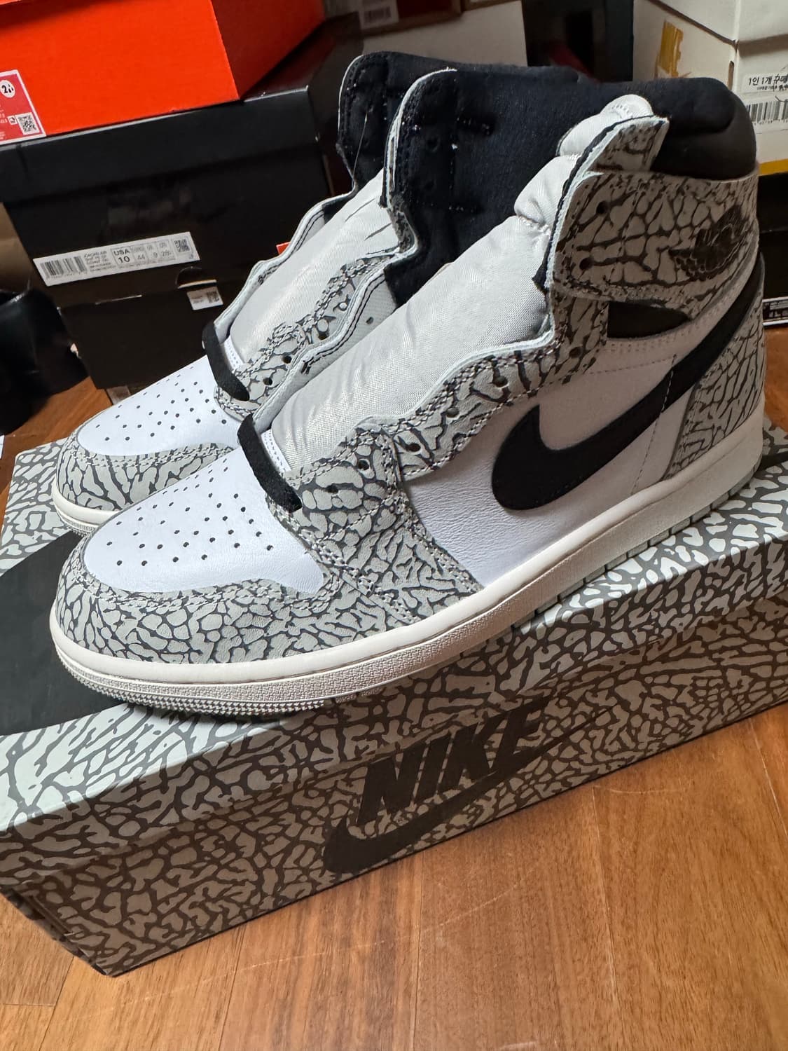 정품새제품 나이키 조던1 하이 OG 화이트시멘트 270mm 상품이미지1