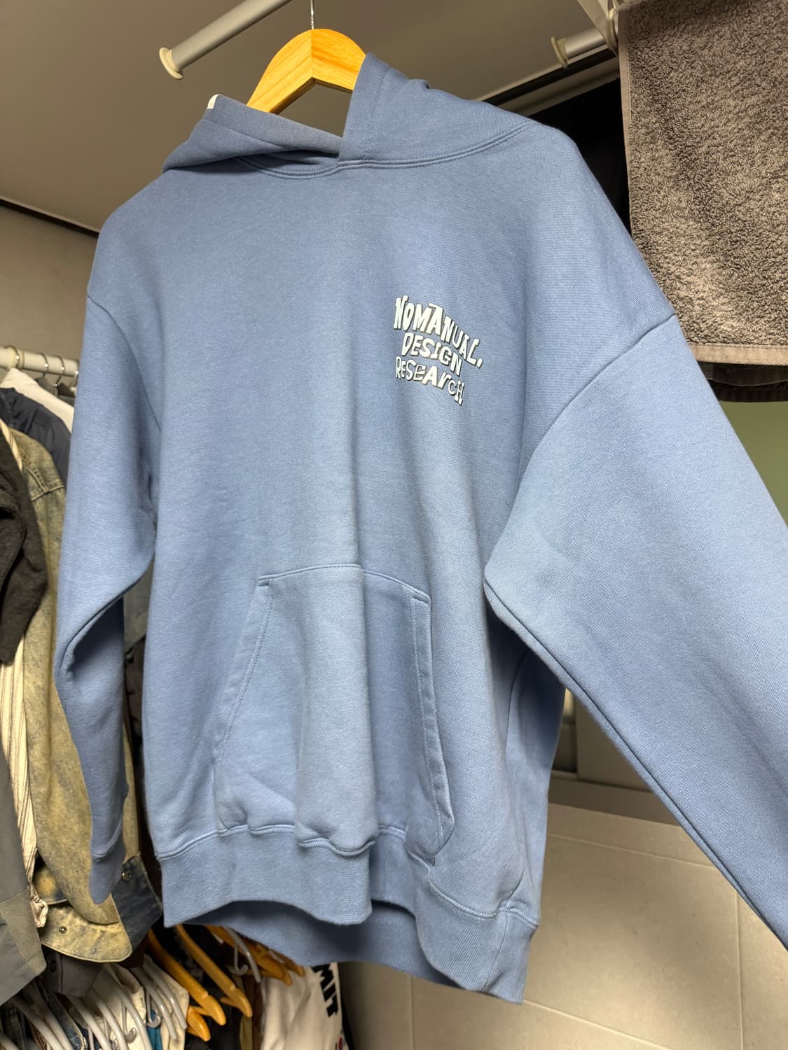 DOODLE LOGO HOODIE - LIGHT NAVY 상품이미지1