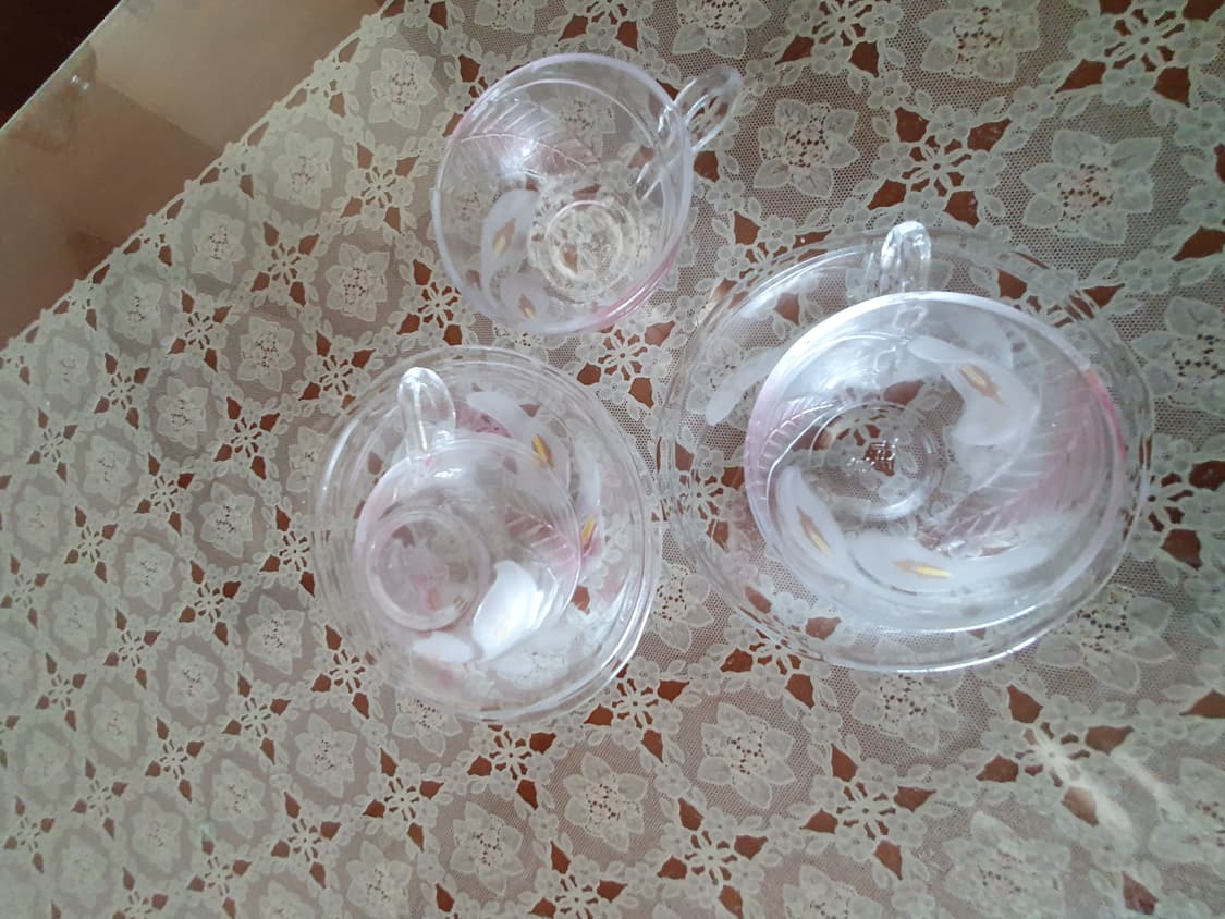 빈티지  크리스탈 커피잔  세트 상품이미지6