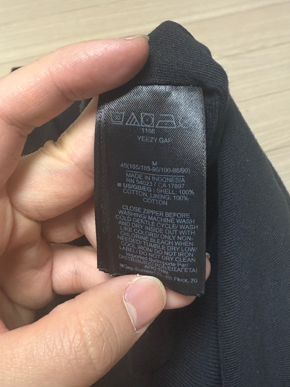 [M] 이지 갭 후드집업 블랙 상품이미지5