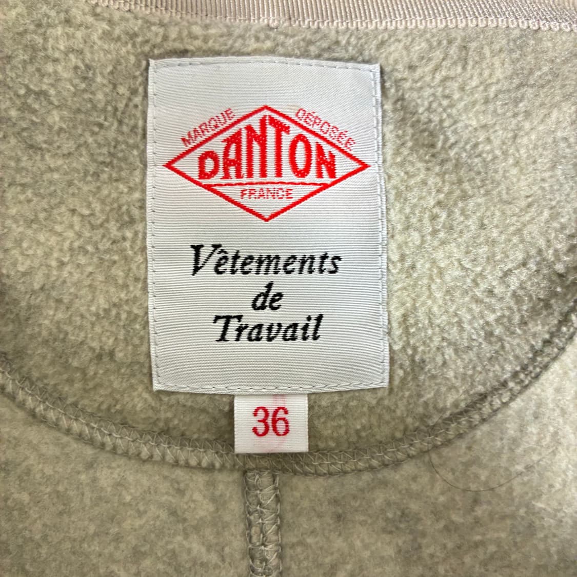 Danton  단톤 노카라 베이지 플리스 자켓   상품이미지5