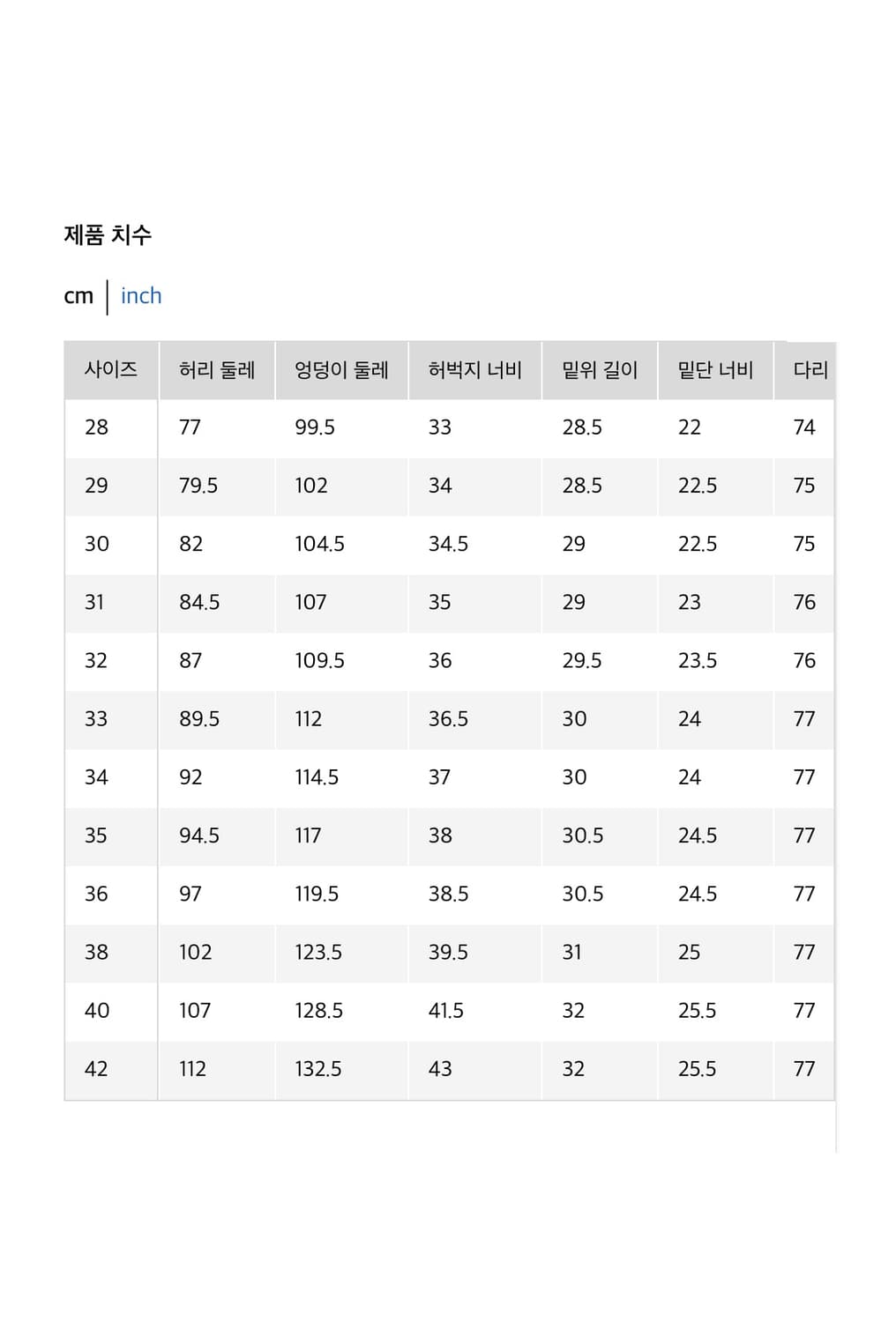 [32] 유니클로 와이드 스트레이트진 470542 08Grey 상품이미지7