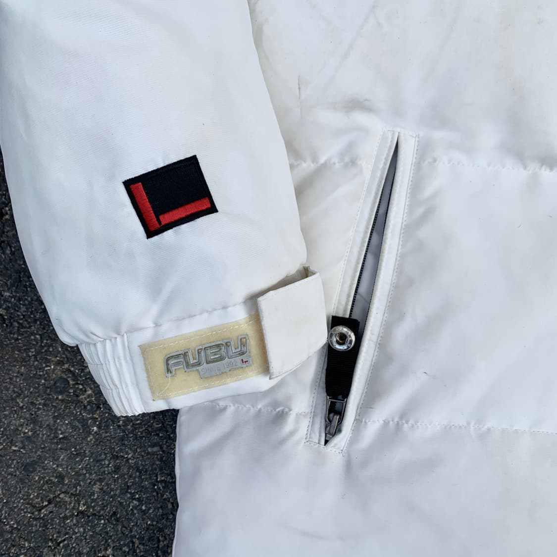 00s FUBU 후부 올드스쿨 화이트 덕다운 패딩 올드스쿨 자켓 105 상품이미지8