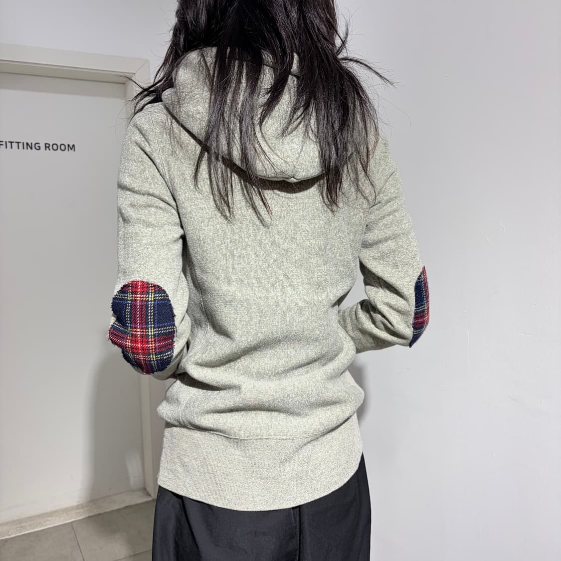 챔피온 리버스위브 그레이 떡볶이 후드집업 자켓 상품이미지4