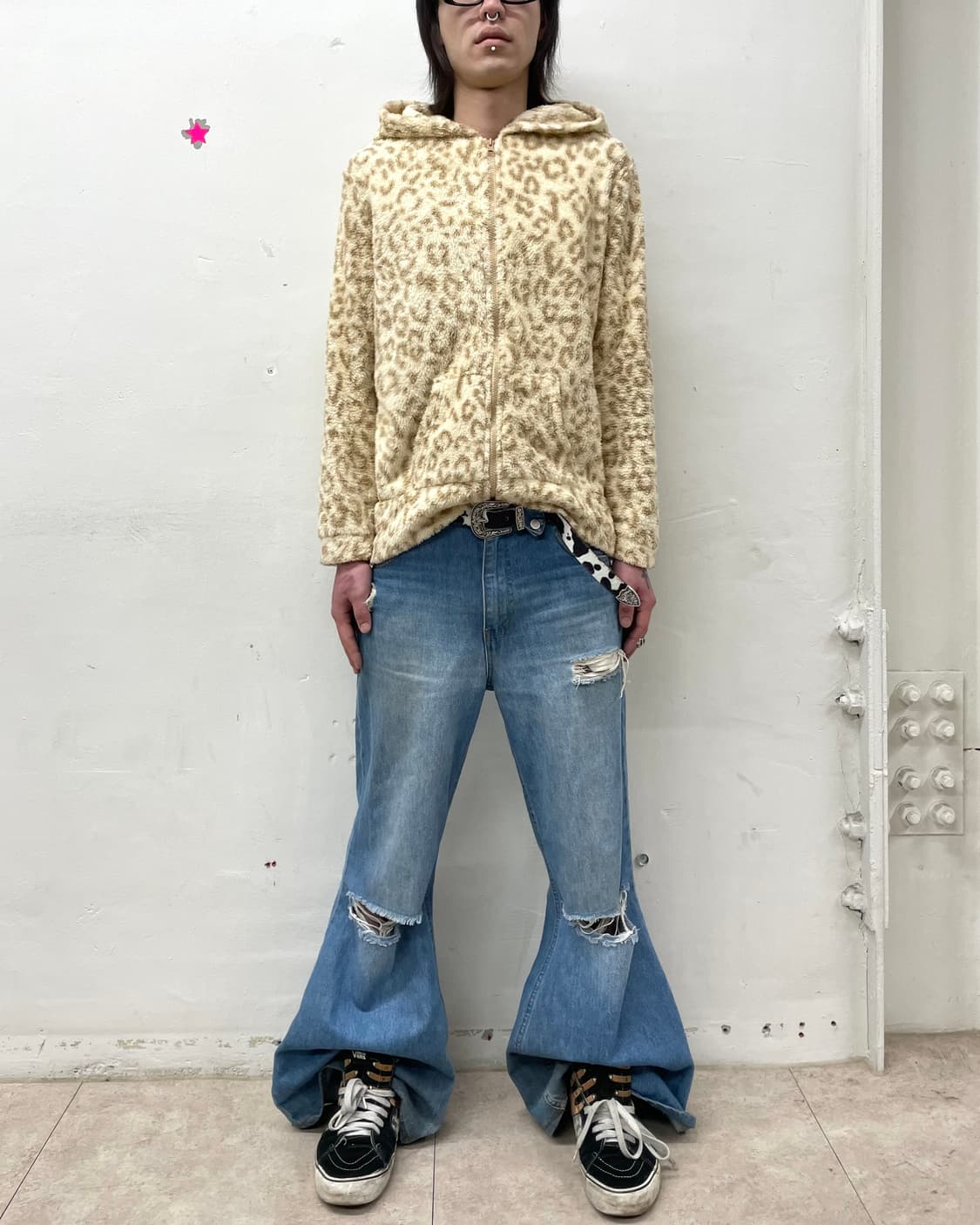 Leopard Ear Hoodie Hoodie Zip-Up  상품이미지5