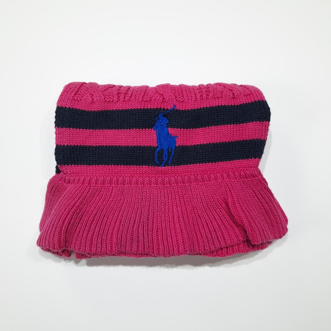 MX645 폴로 00s 피마코튼울 케이블 프릴 핫핑크 머플러 목도리 상품이미지7