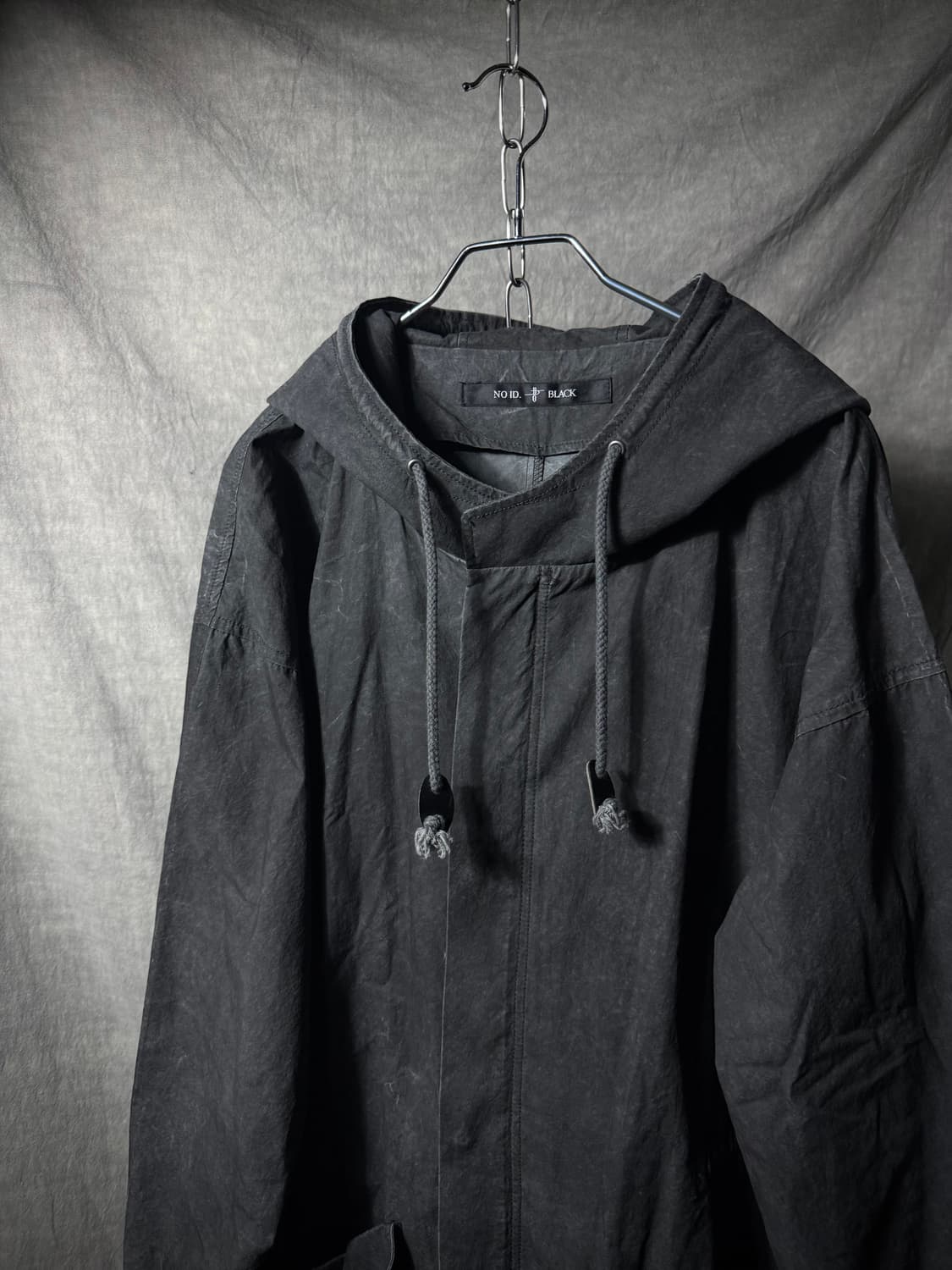 NO ID. BLACK Waxed Oversized Mods Coat 상품이미지3