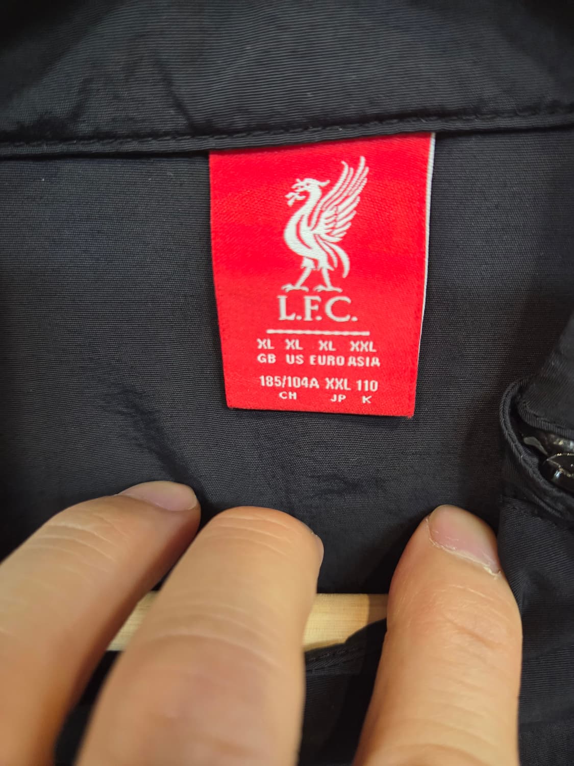 리버풀 fc 오피셜 빅로고 사선지퍼 웜업 경량자켓 xl 상품이미지3