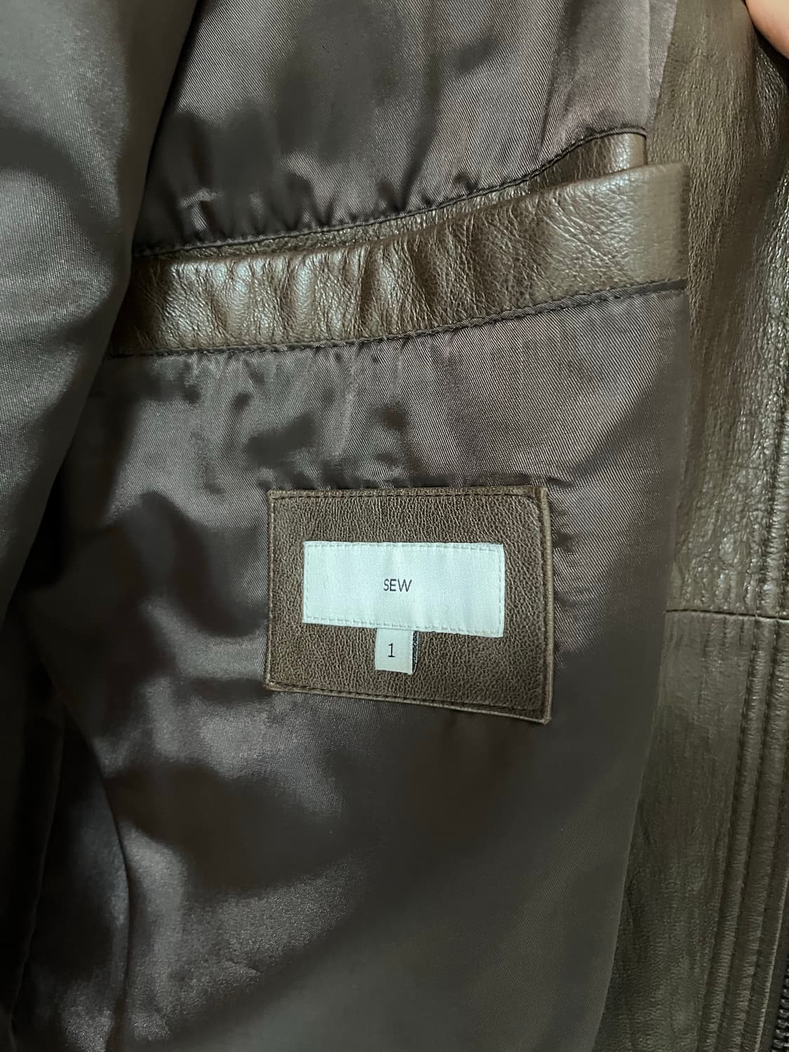 [SEW] 스테디에브리웨어 A2 레더자켓 (다크브라운) 상품이미지10