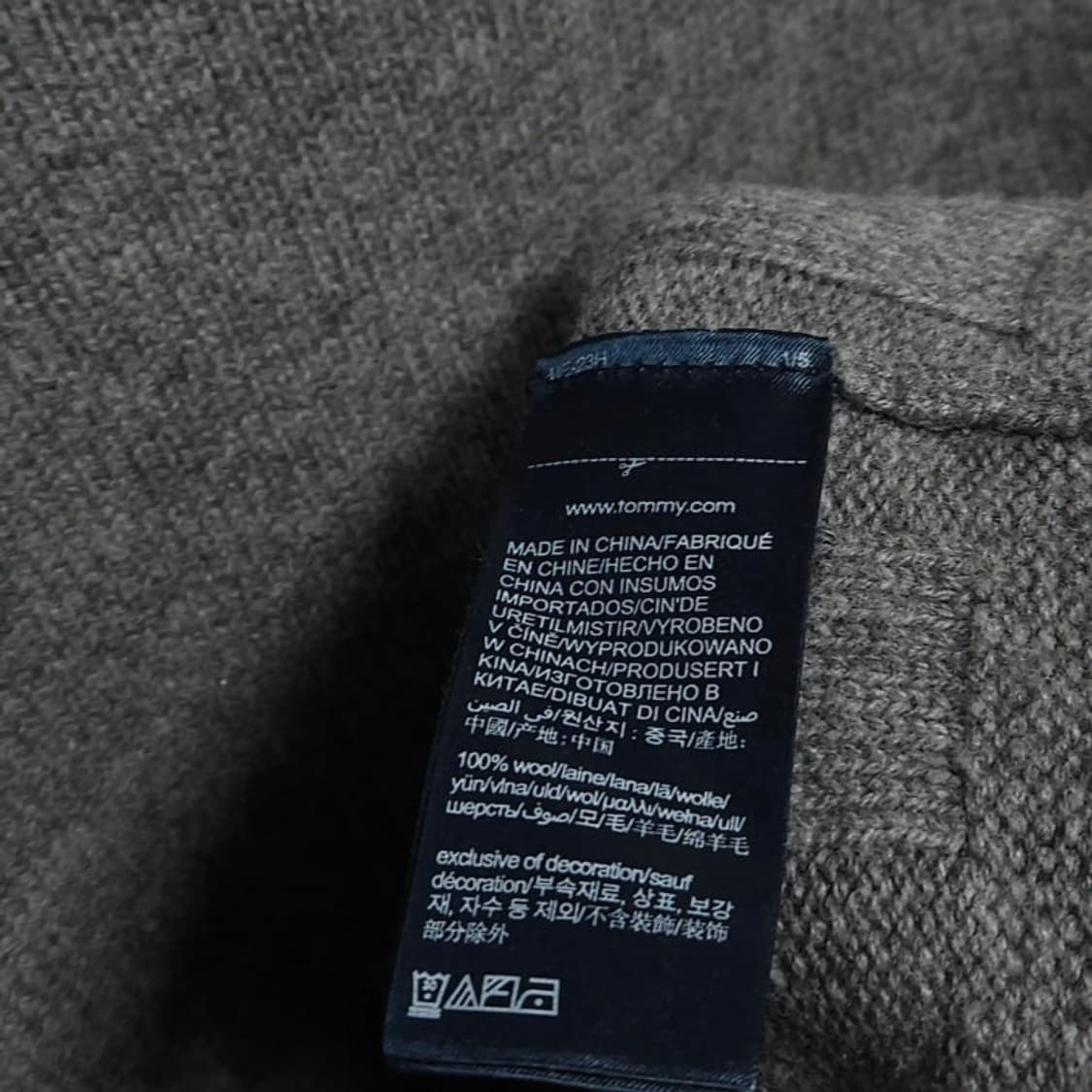 100 Tommy 타미힐피거 램스울 니트 스웨터 그레이 상품이미지6